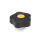 GN 5337.1 Star Knobs with Protruding Steel Bushing, with Cover Cap Type: E - With cover cap (threaded blind bore)
Color of the cover cap: DGB - Yellow, RAL 1021, matte finish
